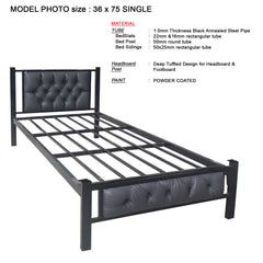 MINIMALIST BED WITH PADDED HEADBOARD/ assembly (with freebies)