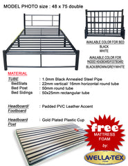 STEEL BED FOR SIMPLE BEDROOM