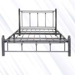 ELEGANT HIGH HEADBOARD STEEL BED (ASSEMBLY)