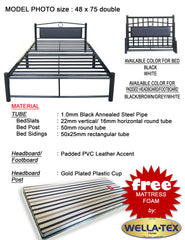 RAMSEY STEEL BED FOR SIMPLE BEDROOM (ASSEMBLY)